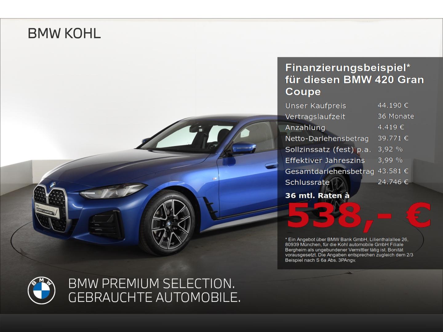 BMW 420 Gran Coupe i M Sport Shadow Line Anhängerkup