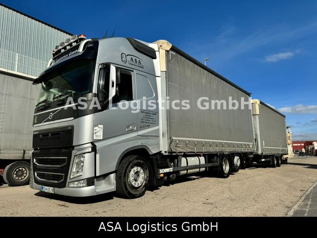 Volvo FH500 mit Schmitz Cargobull Aufbau+Tandem, 120m³