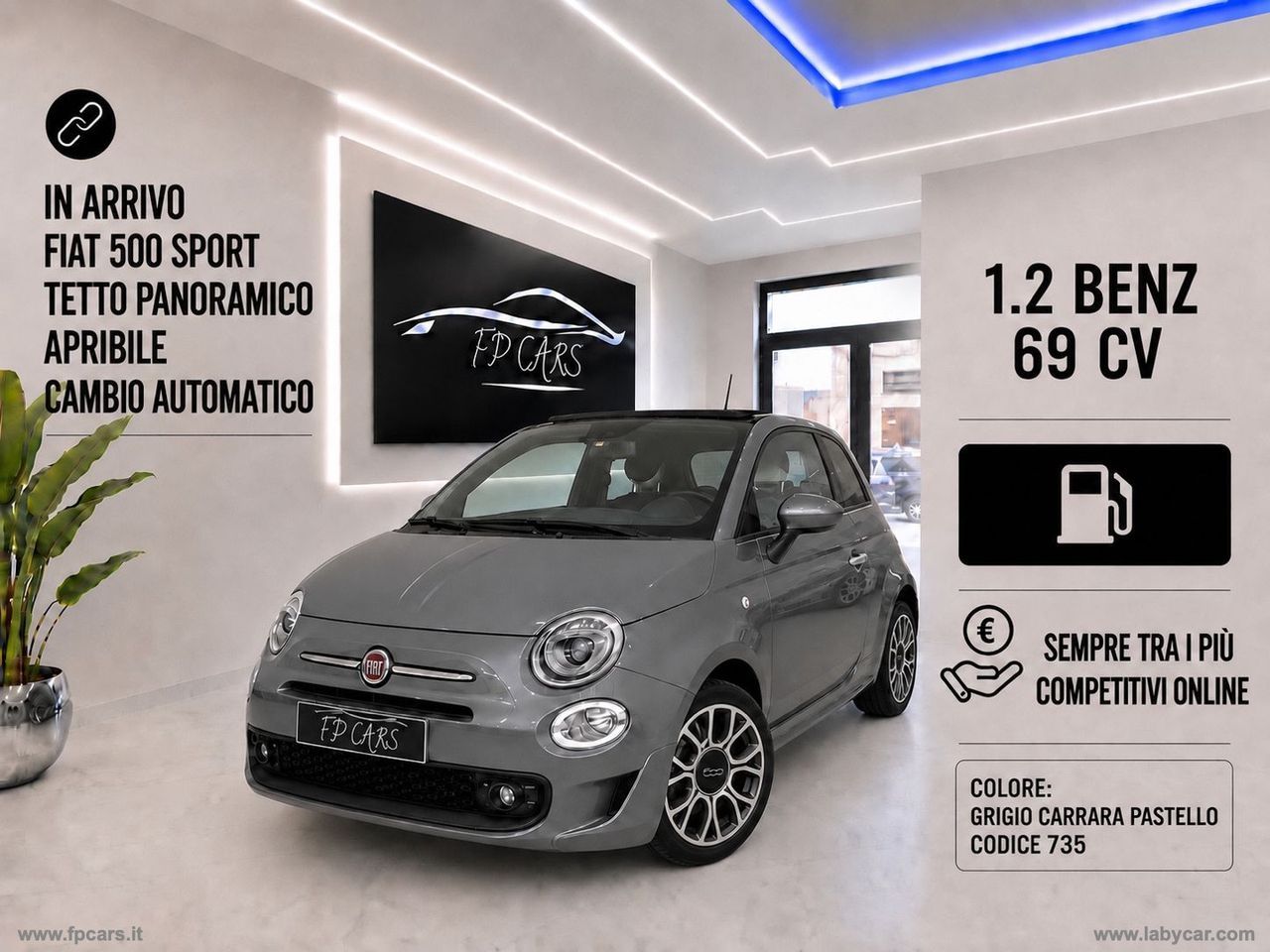 Fiat FIAT 500 1.2 Dualogic Sport ROCKSTAR TETTO APRIB