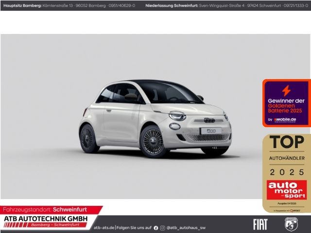 Fahrzeugabbildung Fiat 500e Cabrio ICON + Komfortpaket 42 kWh PDCv+h Rü