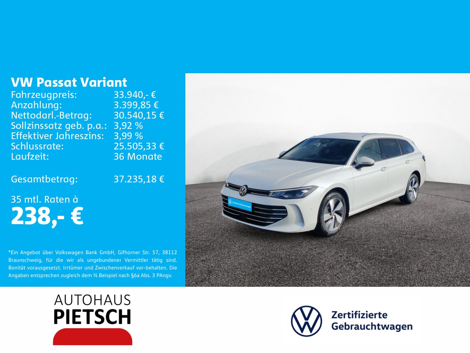 Volkswagen Passat Variant 2.0 TDI DSG Business AHK ACC Navi foto 2