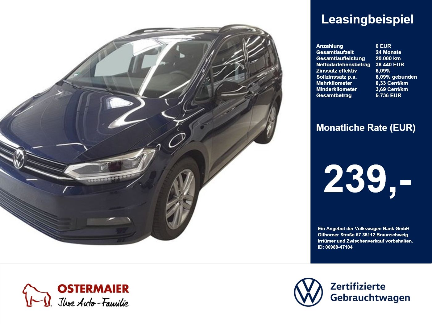 Volkswagen Touran HIGHLINE BLACK 2.0TDI 150PS DSG NP.67T.AH