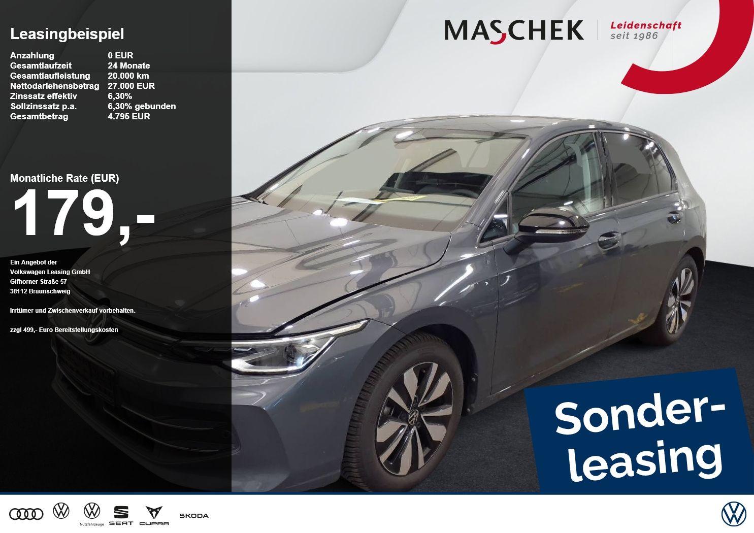 Volkswagen Golf Goal 1.5 eTSI Sonderleasing! AHK Navi IQLig