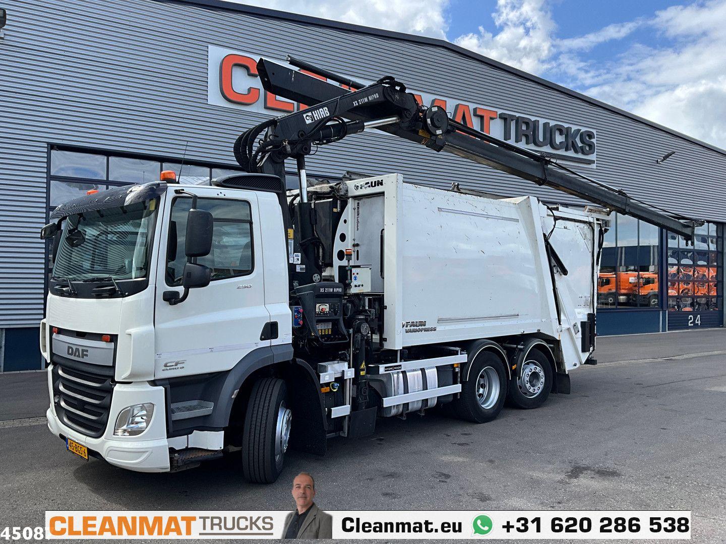 DAF FAN CF 290 Euro 6 Hiab 21 Tonmeter laadkraan Jus
