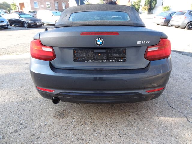 Fahrzeugabbildung BMW 218i Cabrio/Sport-Line/1.Hd/64TKM/SitzH/PDC/