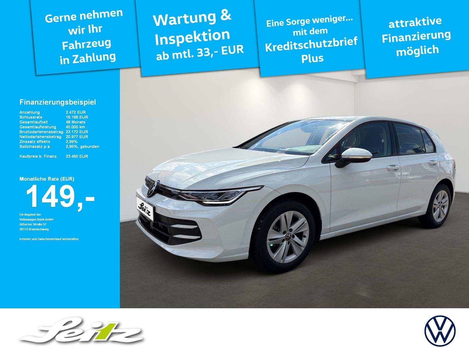Volkswagen Golf VIII 1.5 TSI Life *LED*PARKSENSOR*SITZHZG*A