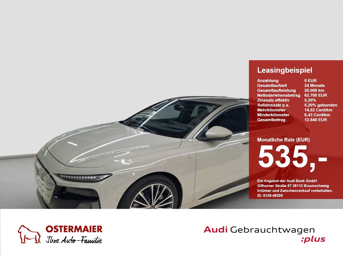 Audi A6 Sportback e-tron S-LINE PERFORMANCE NP:97tEUR