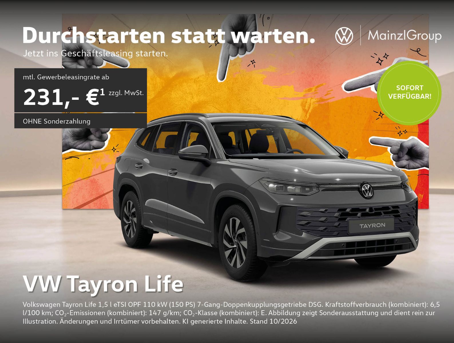 Volkswagen Tayron 1.5 eTSI 110 kW Life sofort verfügbar,