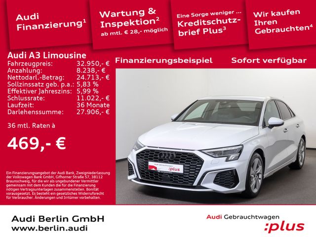 Audi A3 Limousine S line 35 TFSI 6-G. PDC B&O LED