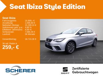 Seat Leasingangebot: Seat Ibiza Style 1.0 TSI Full Link LED Scheinwerfer S