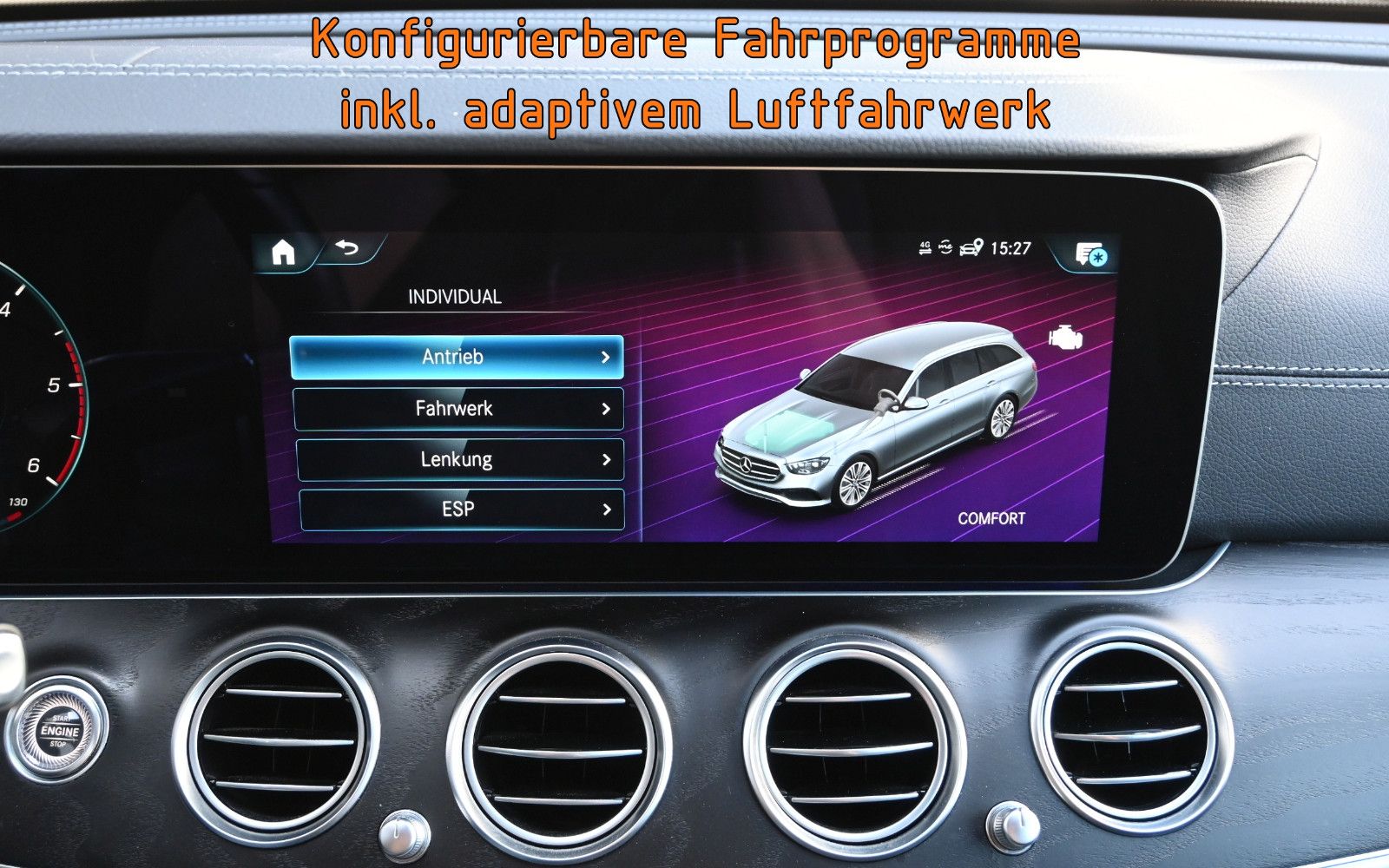 Fahrzeugabbildung Mercedes-Benz E 400 d 4M. T °ACC°AHK°AIRMATIC°MEMO°STHZG°360°