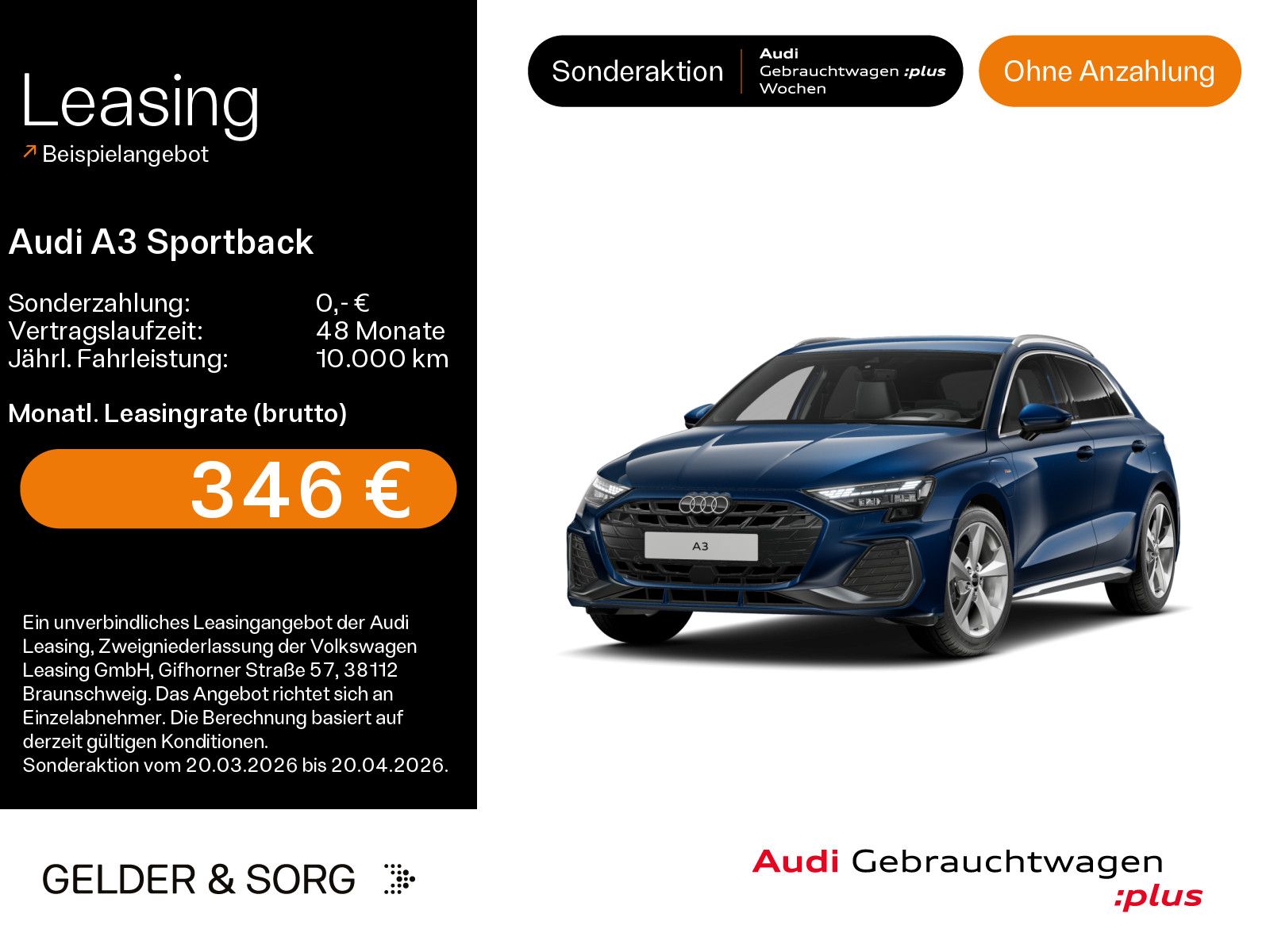 Audi A3 Sportback 40 TFSIe S line 128km/WLTP*HuD*AHK*
