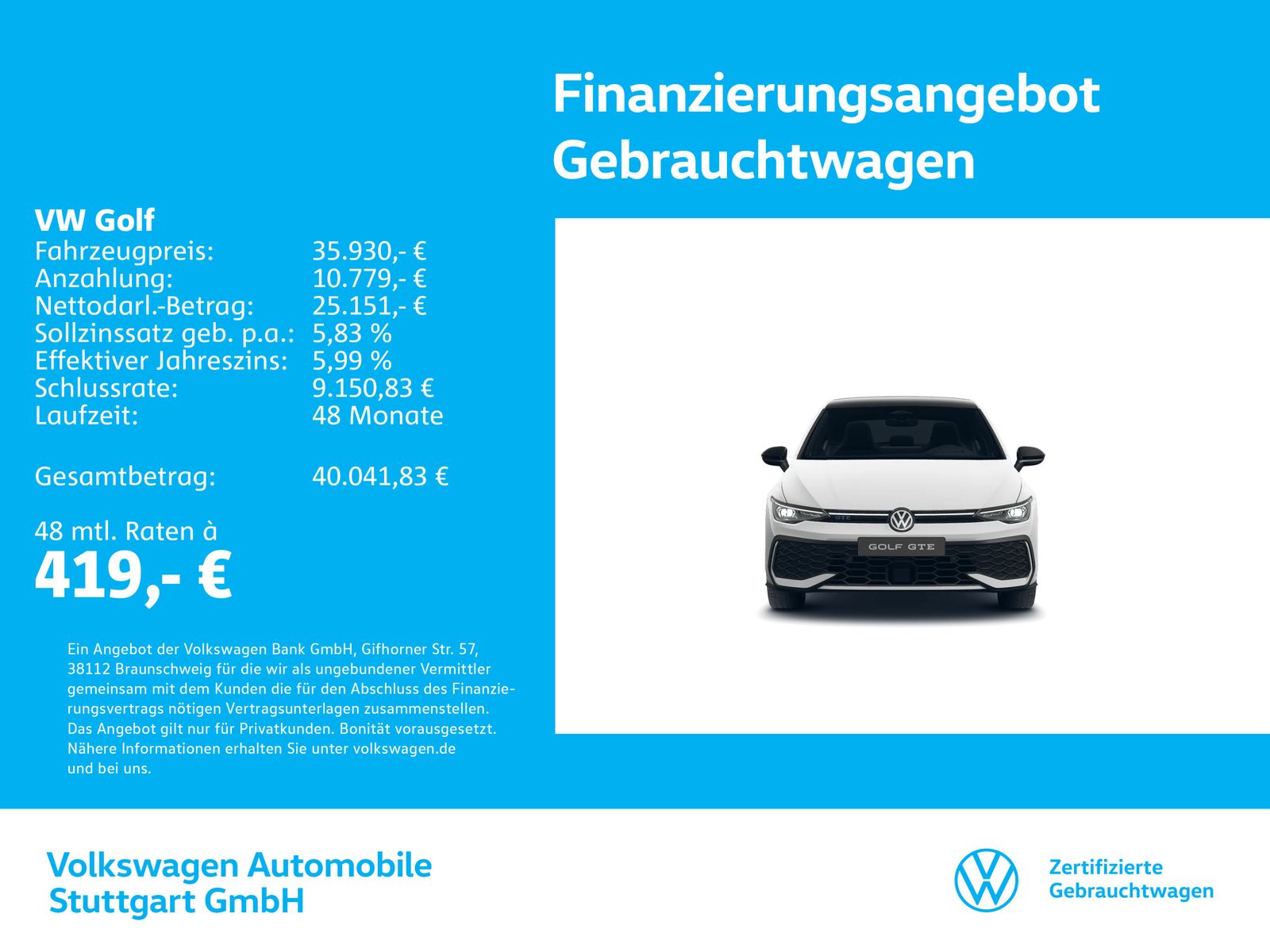 Volkswagen Golf GTE 1.5 TSI DSG LED Navi Kamera ACC SHZ imagem 2