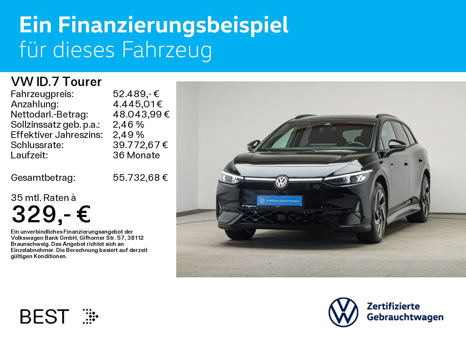 Volkswagen ID.7 Tourer GTX 4M WÄRMEPUMPE IQ.LIGHT AHK KAMER foto 2