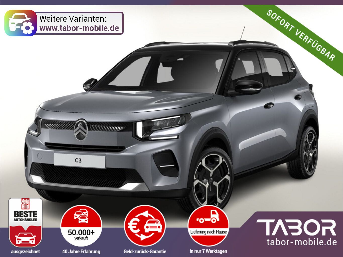 Citroën C3 Plus CarP/AndroidA PDC LED HUD Klim UVP-18%*