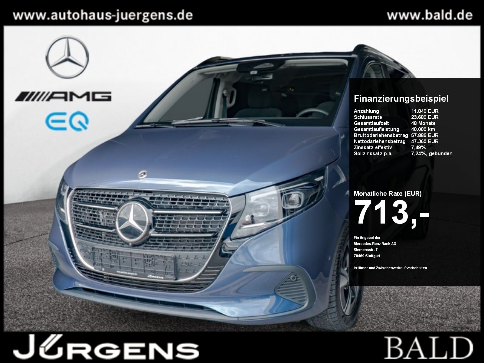 MERCEDES-BENZ V 220 Style/lang/AHK/Distr/360°/MBeam