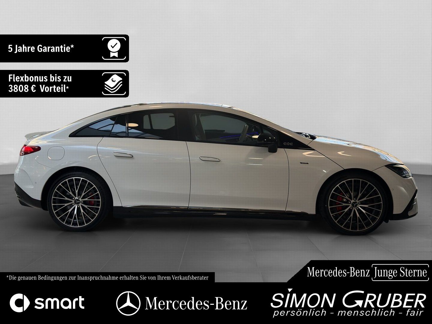 Fahrzeugabbildung Mercedes-Benz EQE 43 4M AMG Night Hyper Pano Carbon Nappa TV