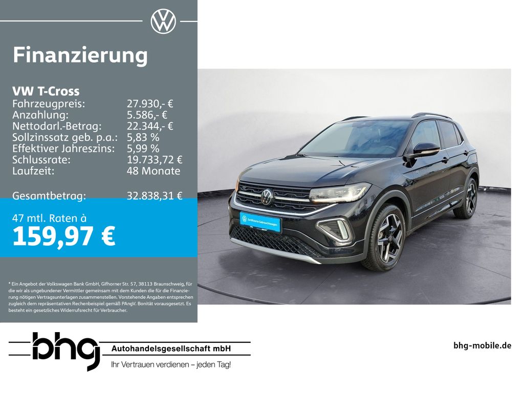 T-Cross 1.5 TSI DSG R-Line AHK Kamera Navi ACC