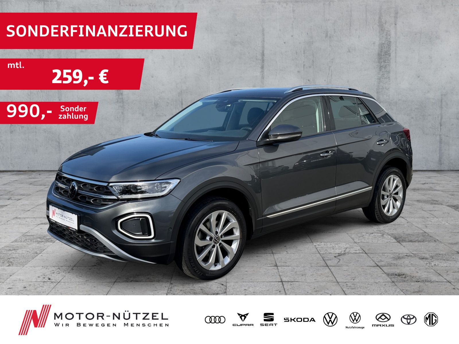 Volkswagen T-Roc 1.5 TSI STYLE 5JG+LEDplus+NAV+RFK+SHZ+AHK