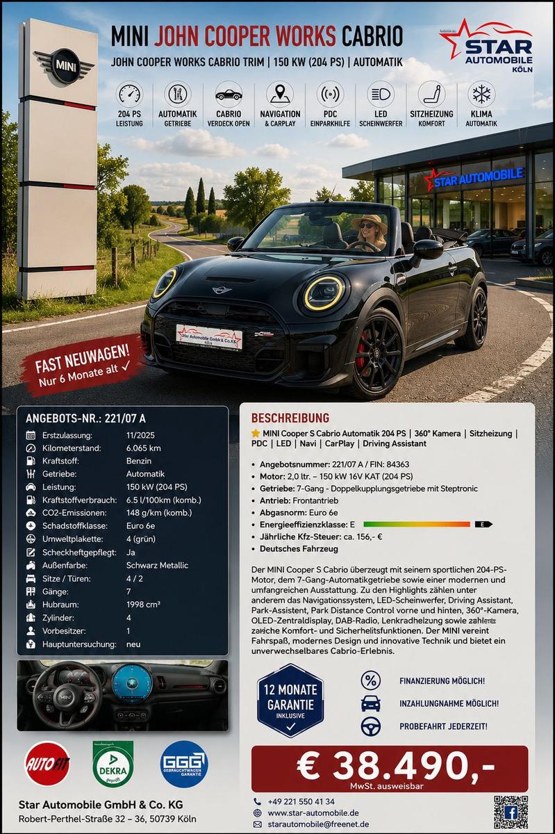 MINI John Cooper Works Cabrio Trim 150KW