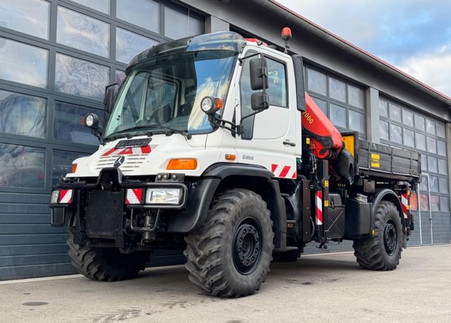 Unimog U 500 mit Palfinger Kran Vollausstattung