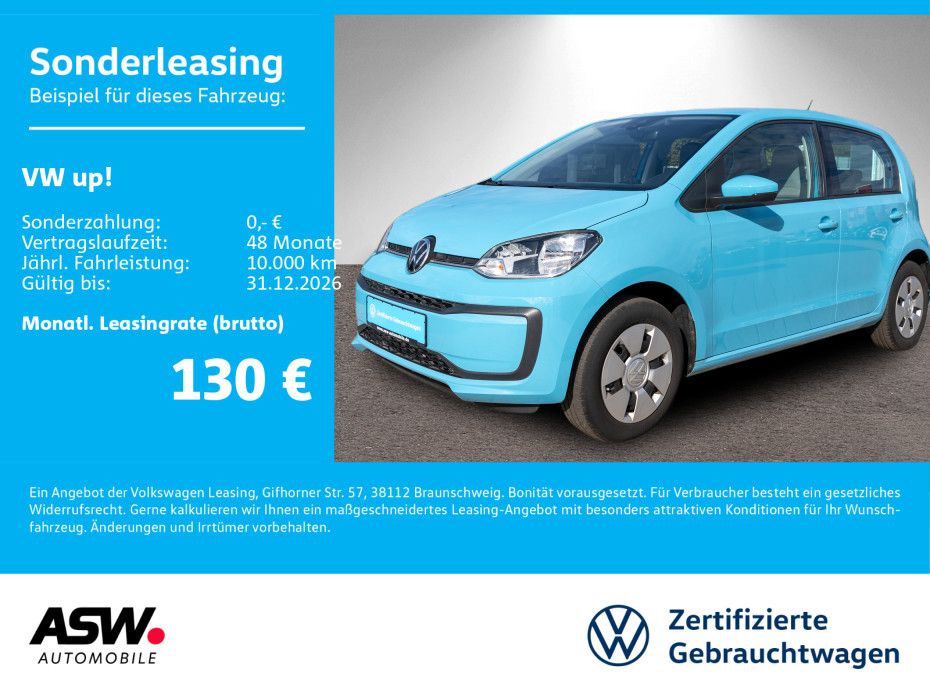 Volkswagen up! move up! 1.0 MPI KLIMA PDC RFK GRA DAB