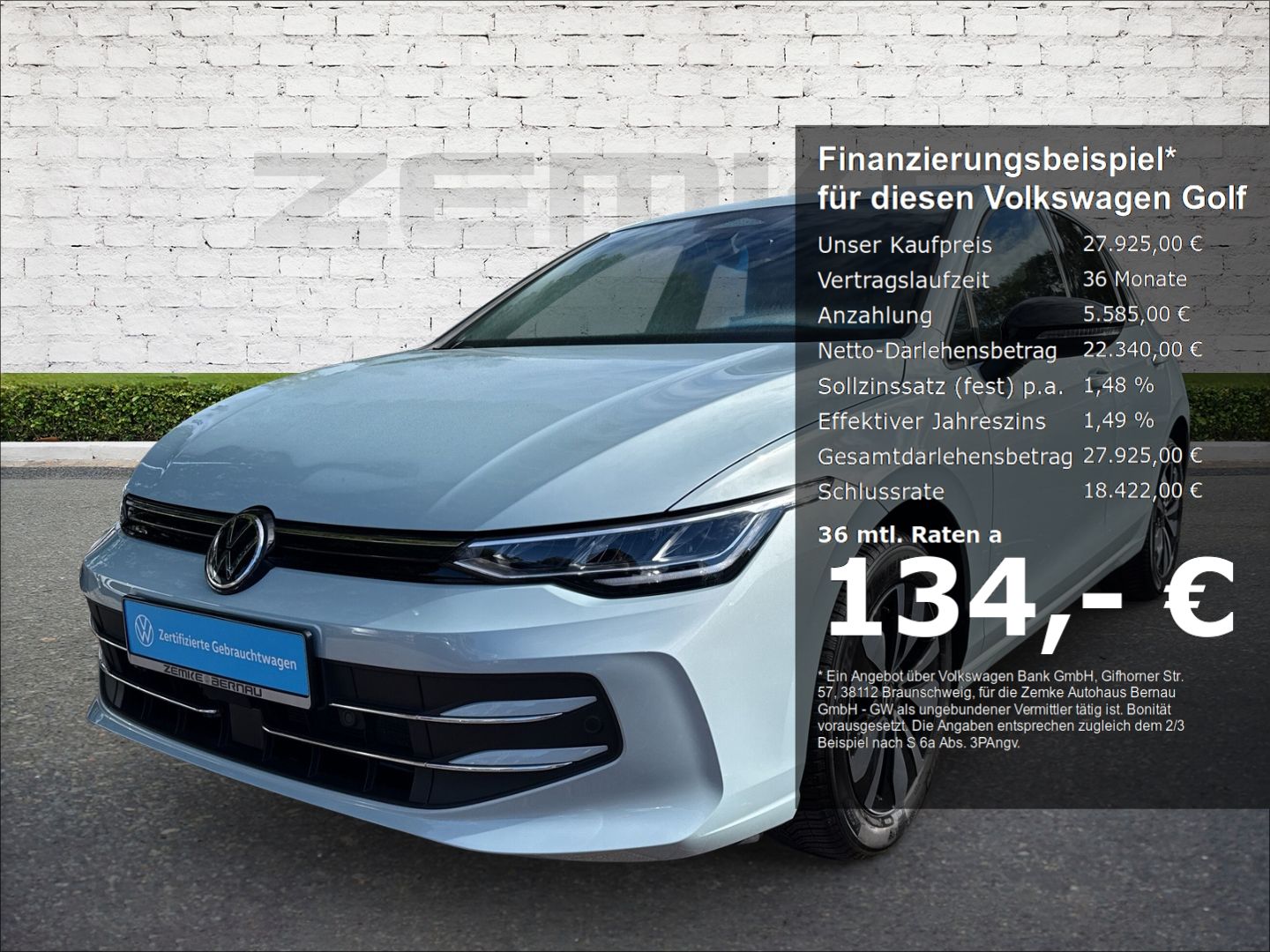 Volkswagen Golf VIII 1.5 eTSI DSG Goal 1,49% Digitales Cock foto 1