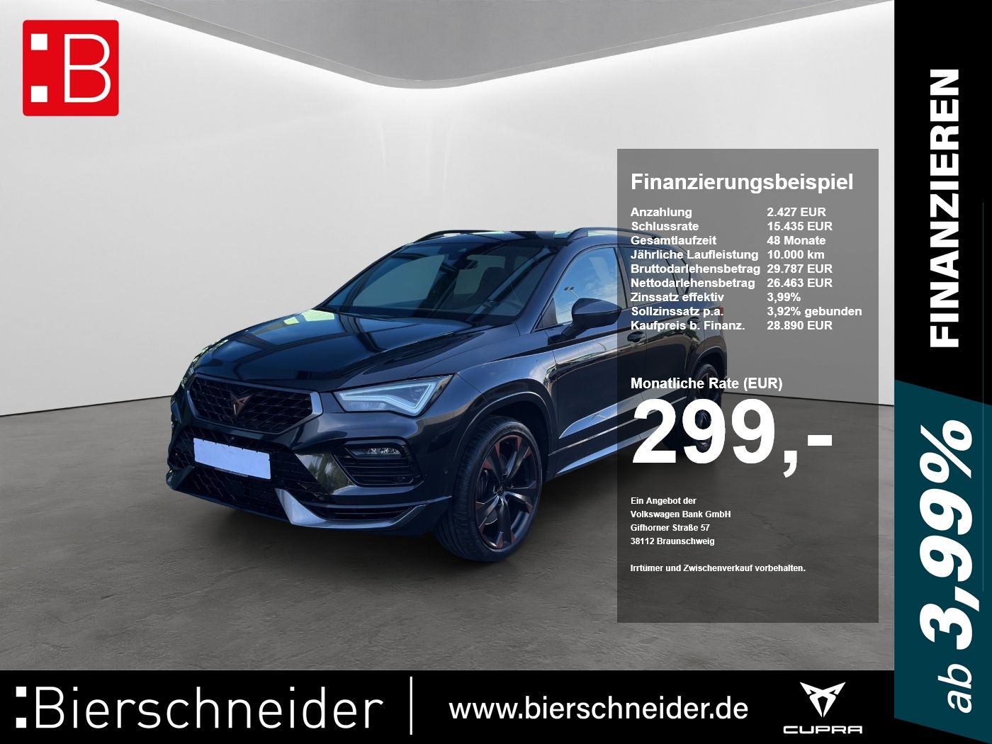Cupra Ateca 2.0 TSI DSG 4Drive VZ LED NAVI PANO 360° 1