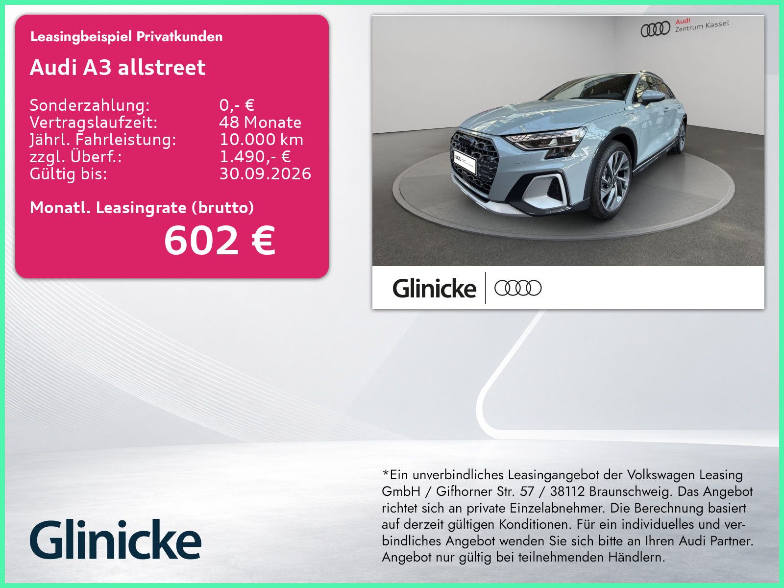 Audi A3 allstreet TFSIe S line LED AHK Kamera Leder