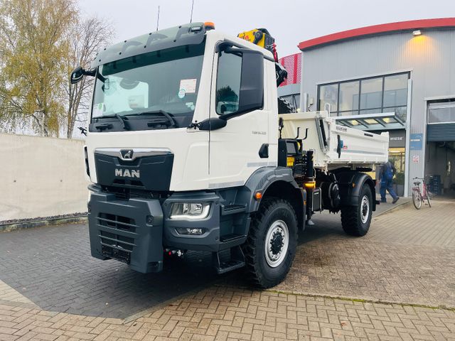 MAN TGM 18.320 4x4 BB Kipper Kran 131 Single Winter