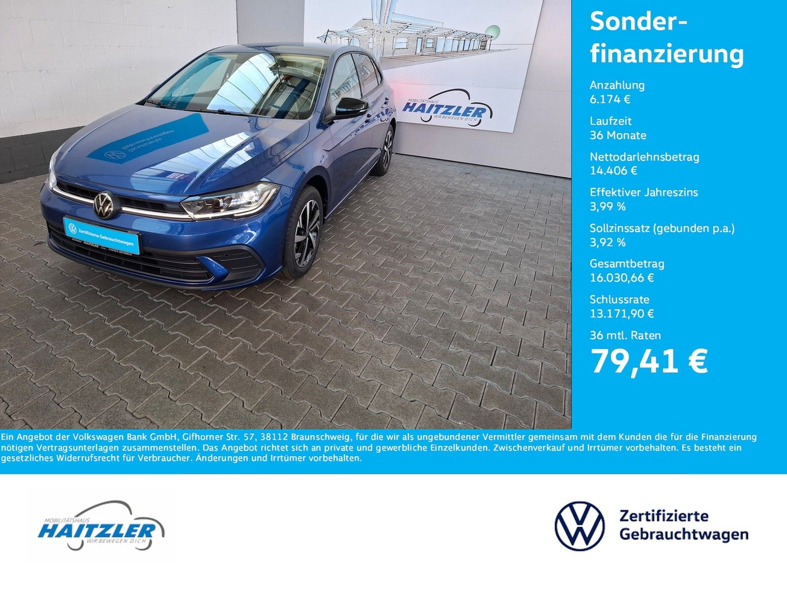 Fahrzeugabbildung Volkswagen Polo VI Move + Kamera+IQ.Light.+Navi+App Connect