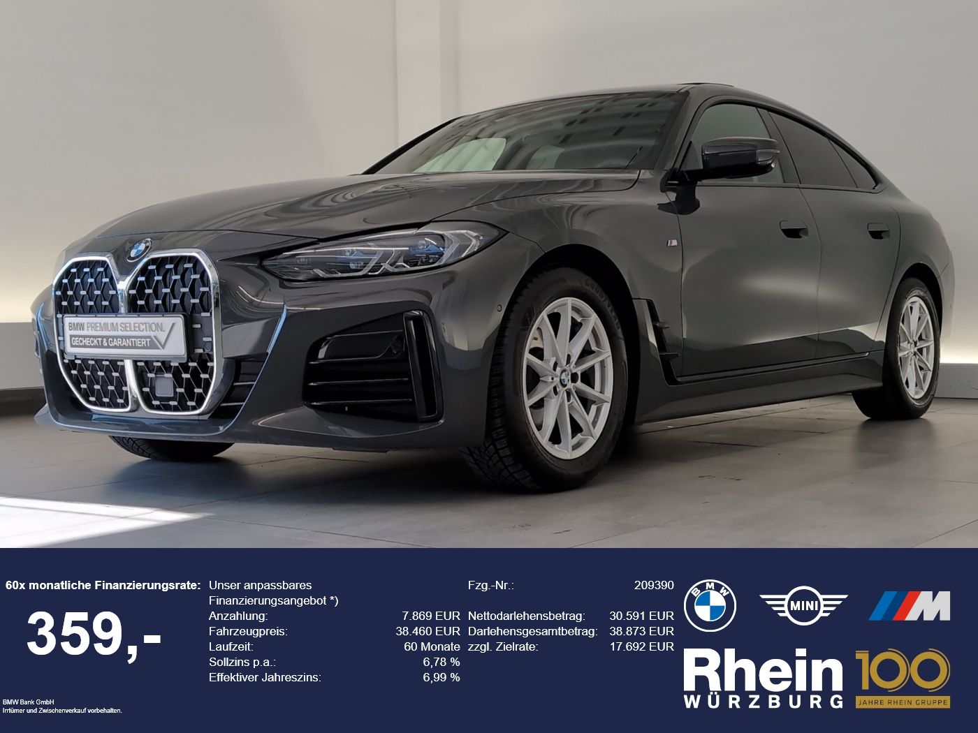 BMW 420d Gran Coupé M Sport Navi/Laser/AHK/Glasdach