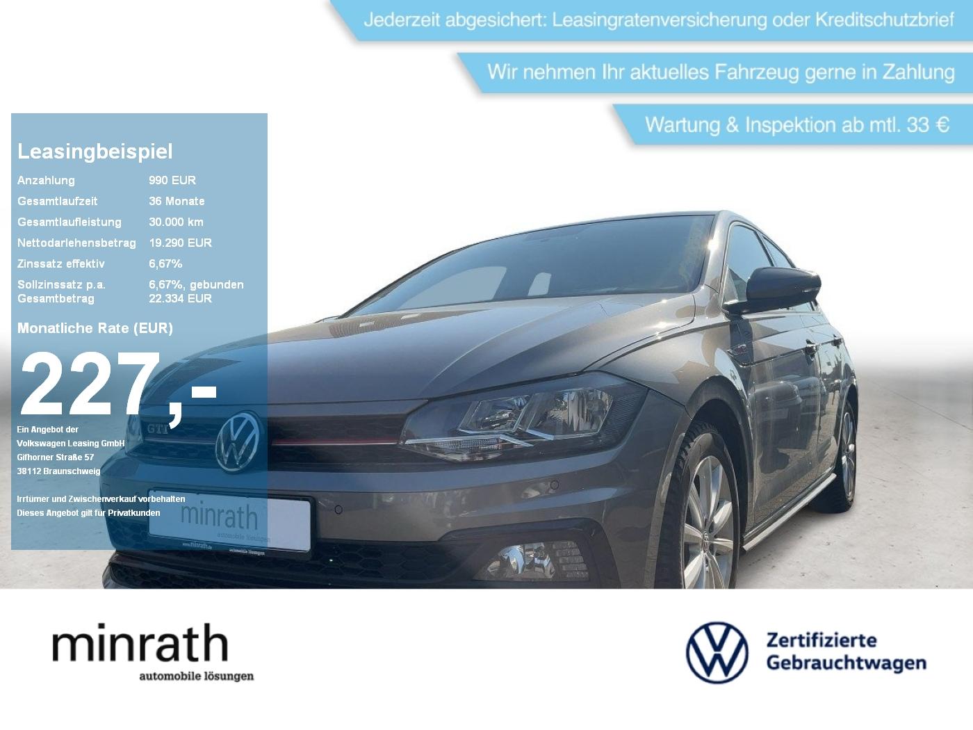 Volkswagen Polo GTI 2.0 TSI DSG KLIMA+DAB+APP+BT+USB+SHZ+PD