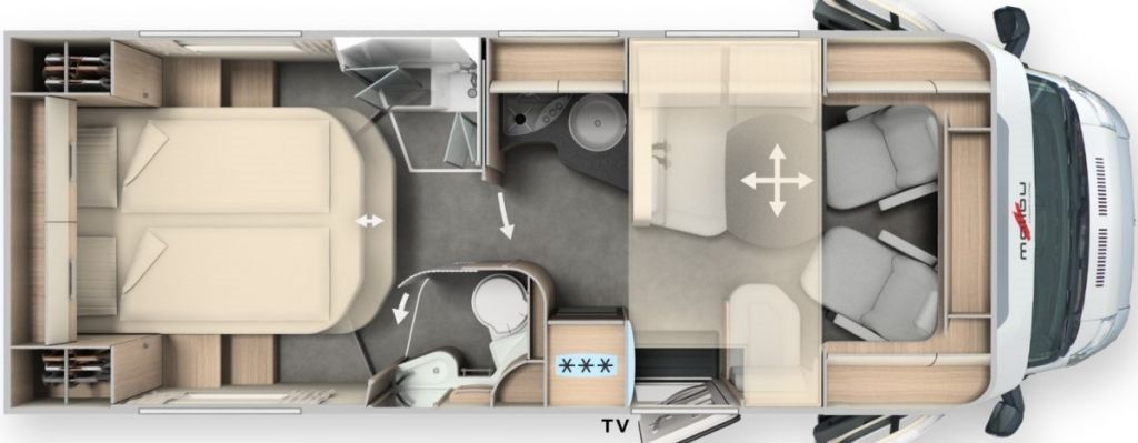 Fahrzeugabbildung Malibu T 440 QB TV,Media-Chassis-Komfort Paket