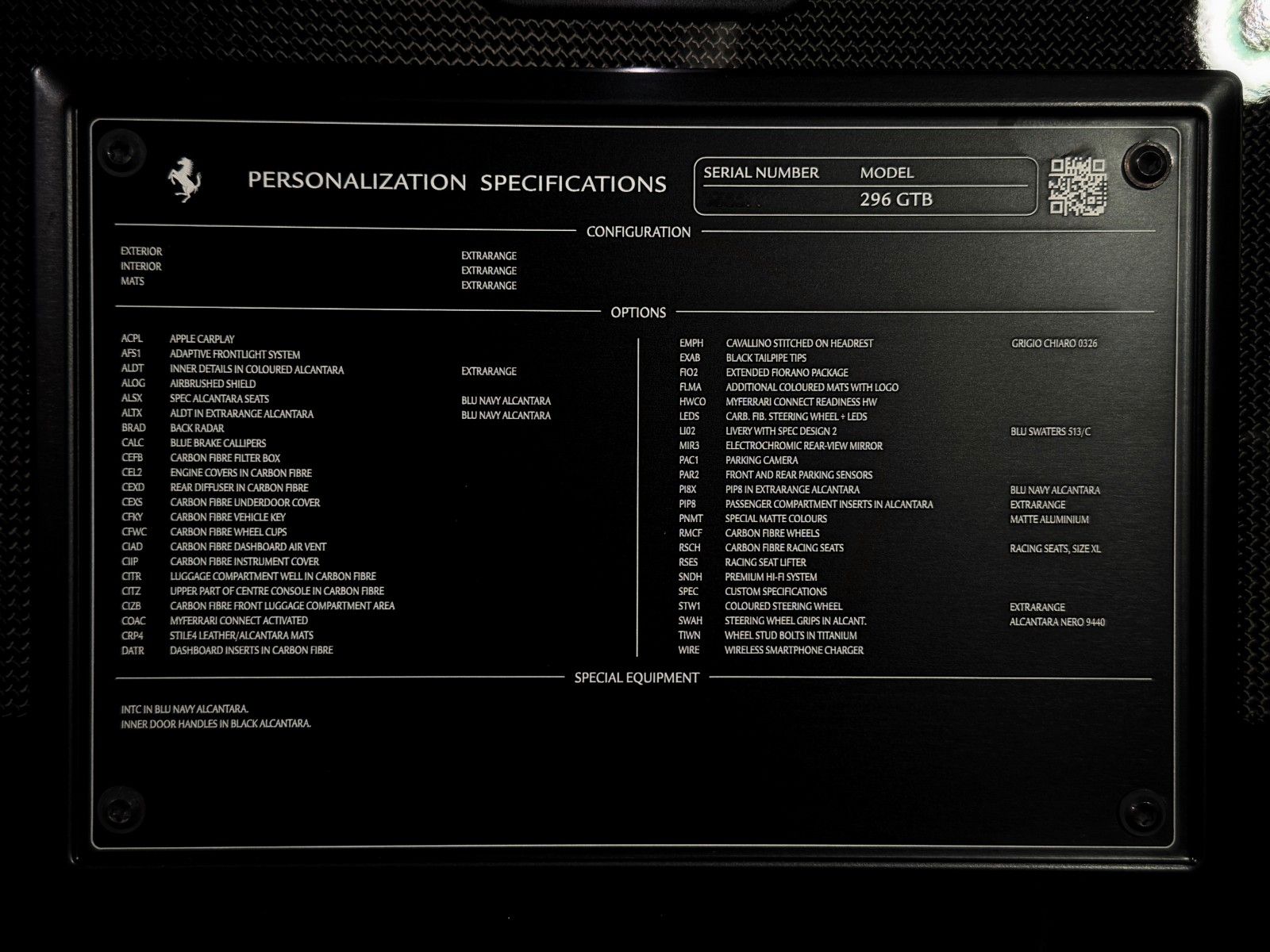 Fahrzeugabbildung Ferrari 296 GTB + Assetto Fiorano + Atelier + Allum. Opa