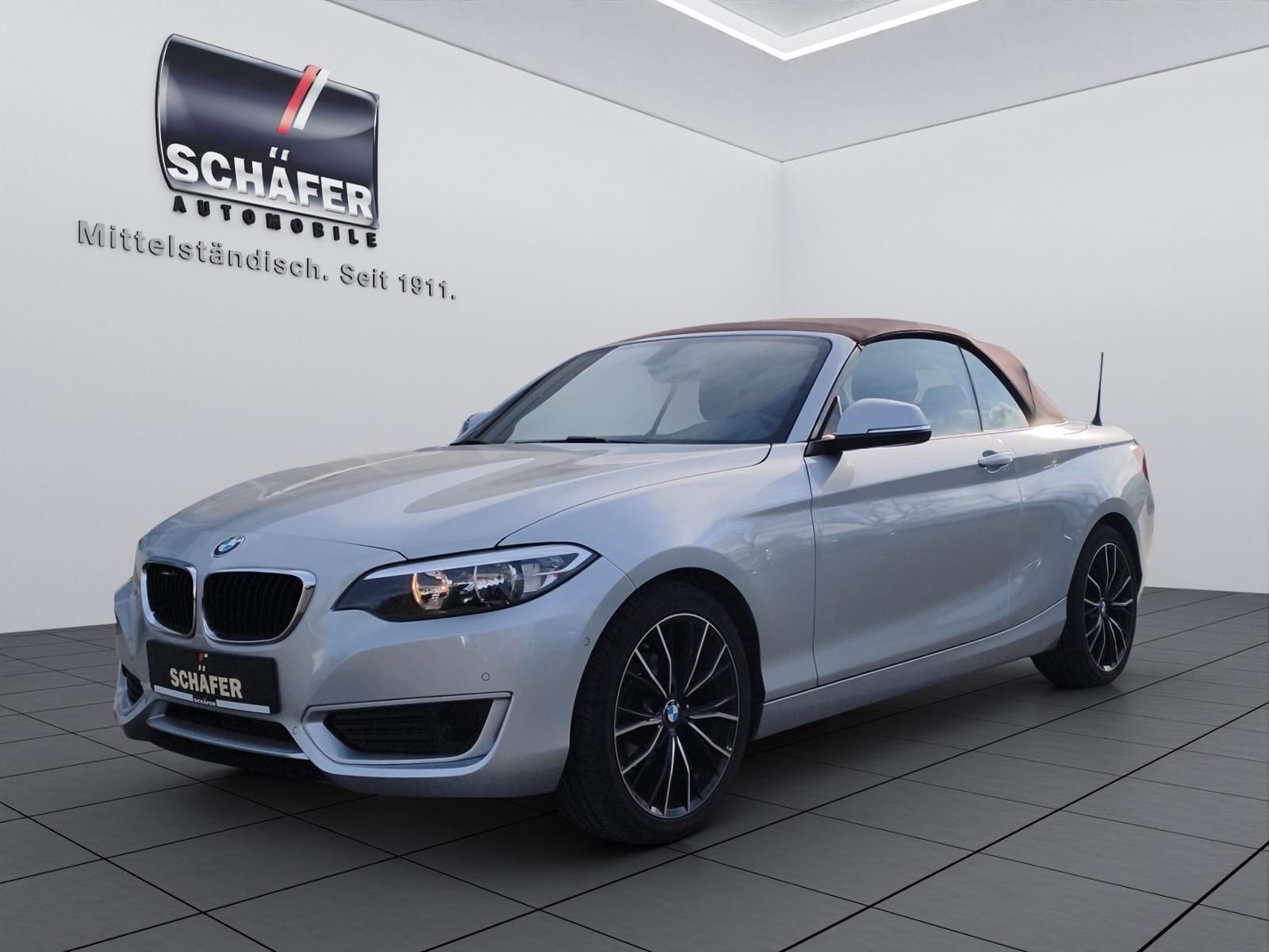 BMW 218i Cabrio Aut./Leder/SHZ/Navi/PDC v.+h