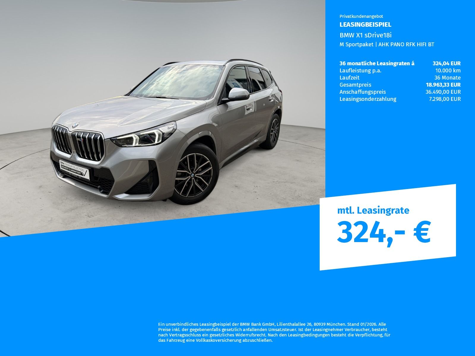 BMW X1 sDrive18i M Sportpaket AHK PANO RFK HIFI BT foto 2