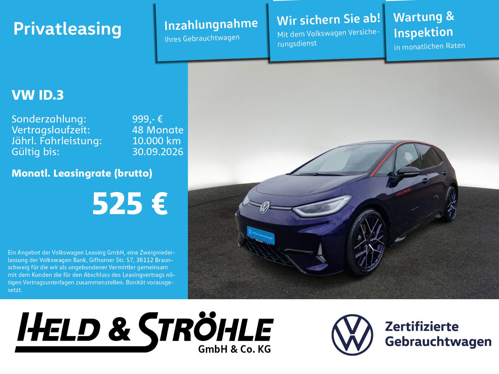 Volkswagen ID.3 GTX FIRE & ICE IQ.LED PANO HARMAN WÄPU KAM foto 1