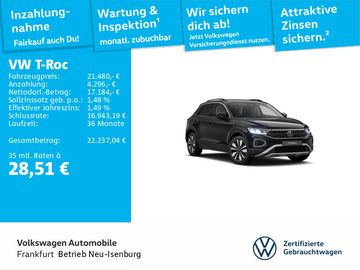 Volkswagen T-Roc Life GOAL 1.0 TSI 6-Gang NAV LED APP ACC