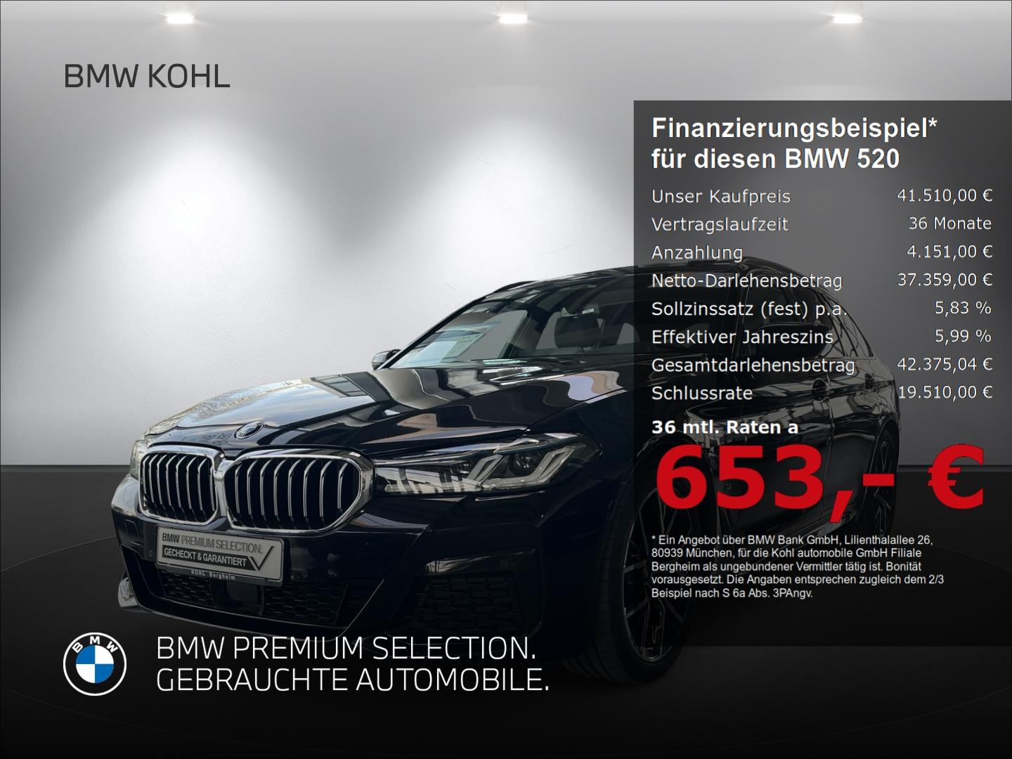 BMW 520 d xDrive Touring M Sport Anhängerkupplung Ha