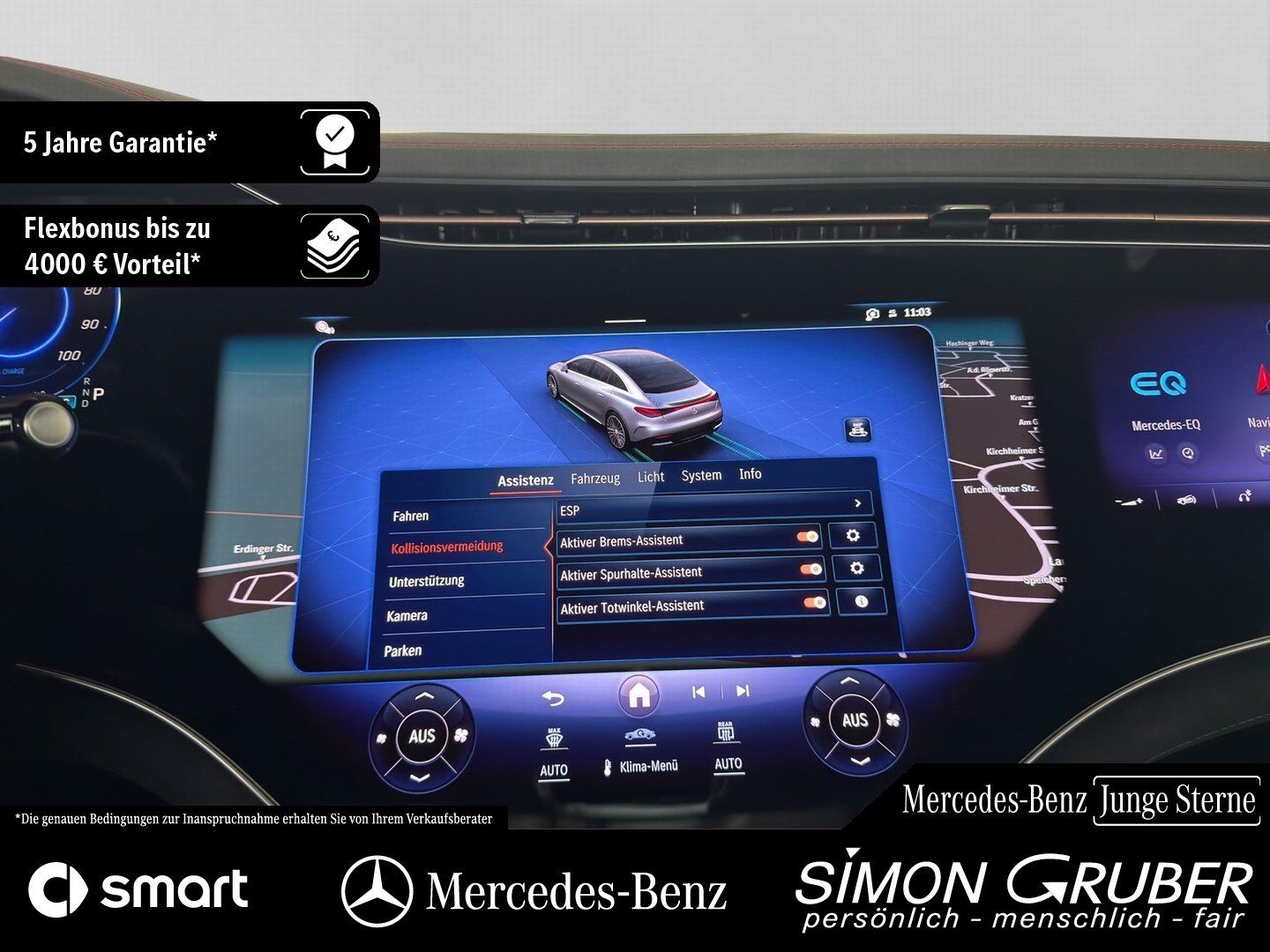 Fahrzeugabbildung Mercedes-Benz EQE 350 4M AMG Hyper Airmatic Massage Mod 2025