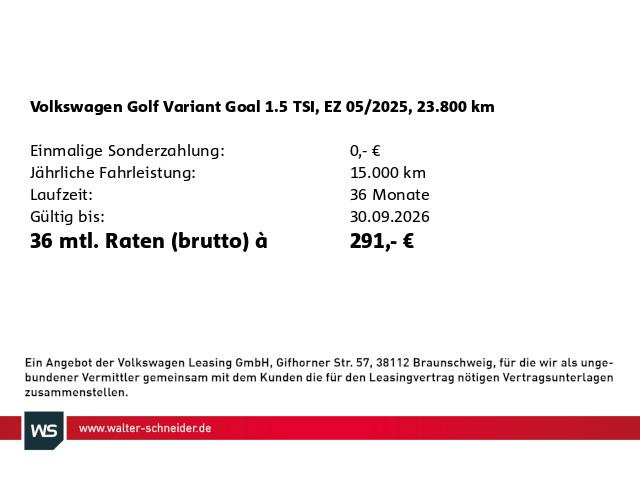 Volkswagen Golf Variant 1.5 TSI Goal Navi LEDPlus AHK