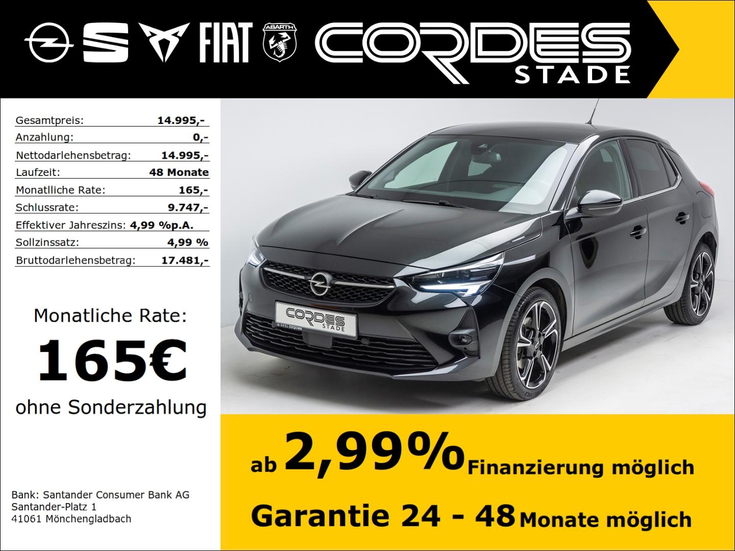 Opel Corsa F Ultimate Kollisionswarner Alu PDC v&h (2