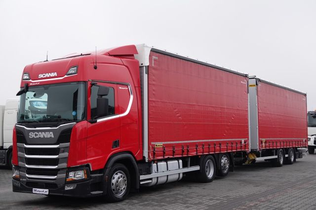 Scania R 450 / ZESTAW TANDEM 120 M3 / PRZEJAZDOWY / 201