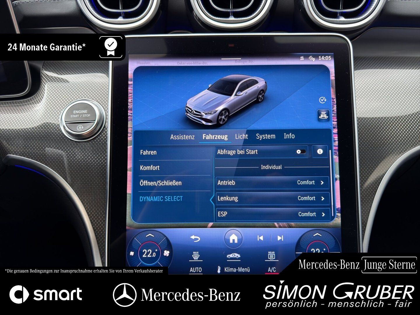 Fahrzeugabbildung Mercedes-Benz C 200 4MATIC AMG 19Zoll Pano Ambi Distr. 360 AHK