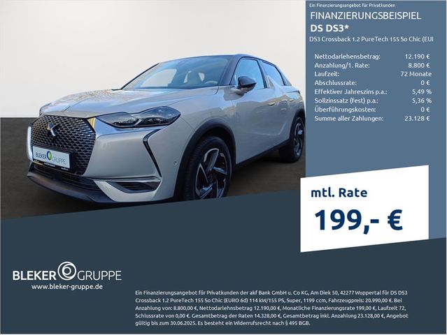 DS Automobiles DS3 Crossback PureTech 155 So Chic Automatik