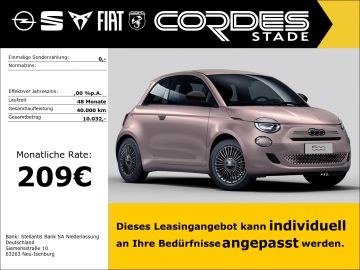 Fiat Leasingangebot: Fiat 500 Hybrid Limousine  ICON, SHZ, Kamera 209 € oh