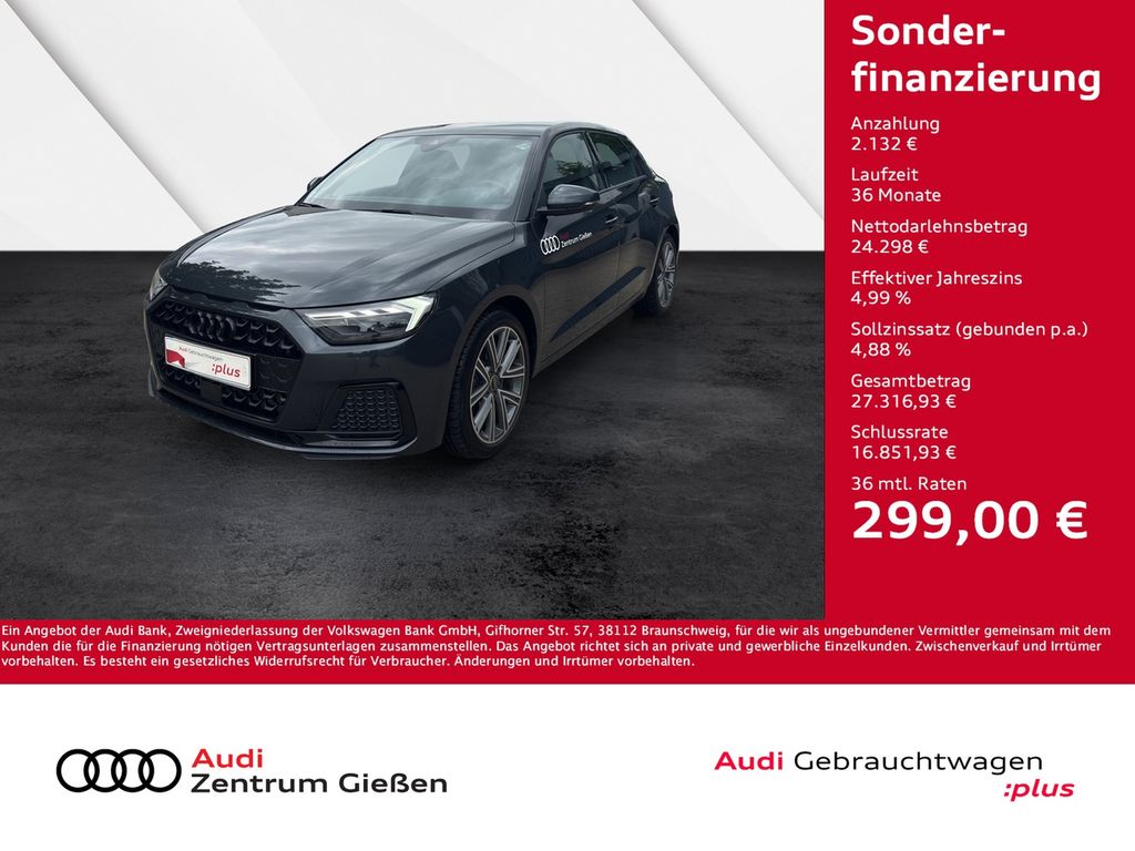 Audi A1 Sportback 30 TFSI advanced black LED smartpho