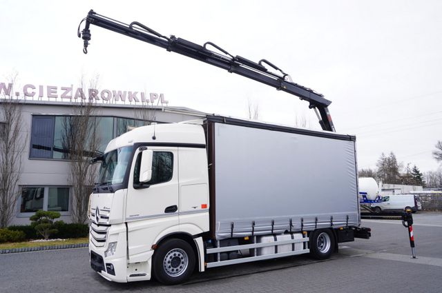 Mercedes-Benz Actros 1845 4×2 E6 / Crane HIAB / Curtain / 2pcs