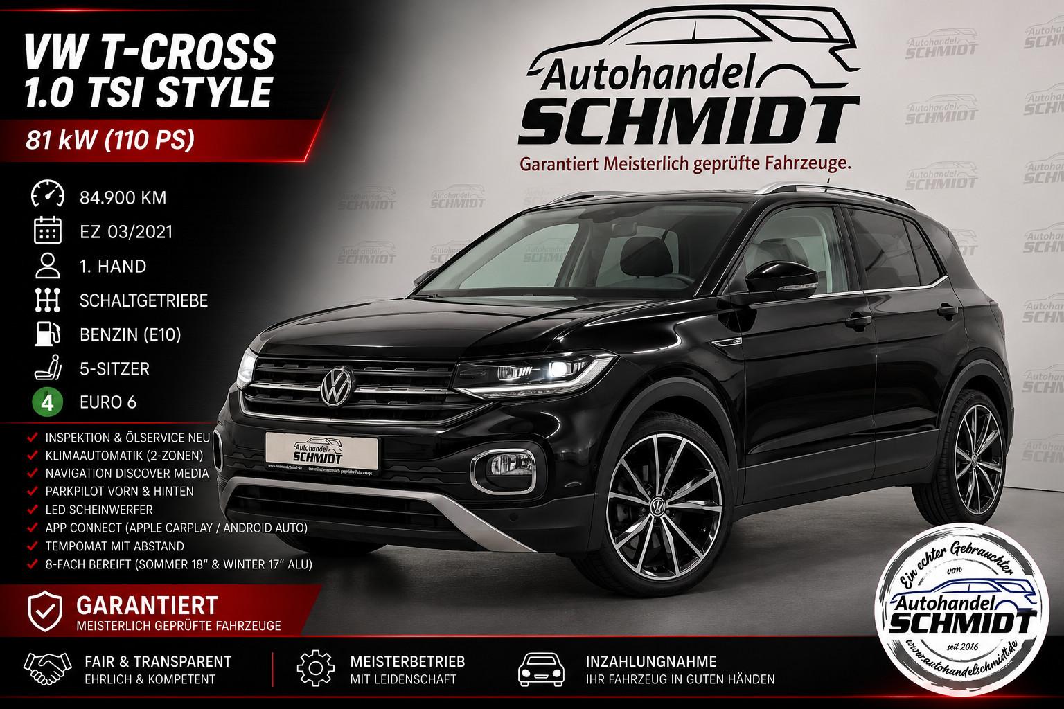 Volkswagen T-Cross 1.0 TSI Style LED ACC Navi Alu 18"Zoll